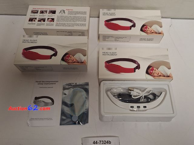 Lot 44-7324b - Lot of (4)  Sleep Aid head machine,  rechargeable Sleep instrument, 2 modes adjustable, Sleep Aid brain massage, portable design and easy to...