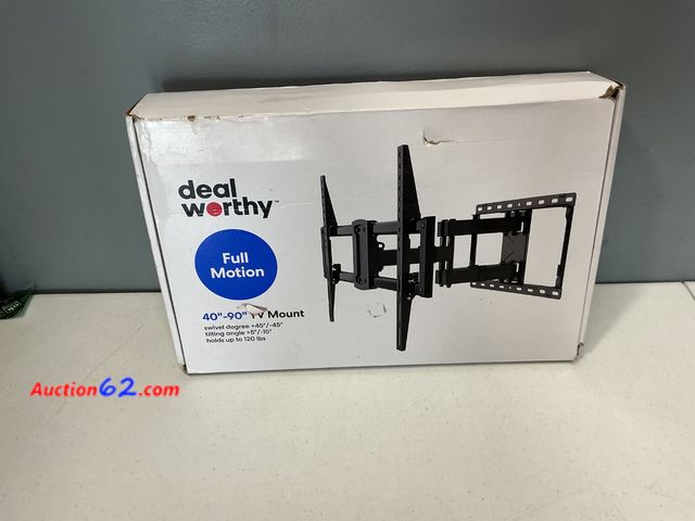 Lot 44-2656w - Deal Worthy Full Motion TV Wall Mount 40"-90" Swivel Tilt Appears New, A basic inspection has been given to this item. Sold AS-IS. Not Teste...