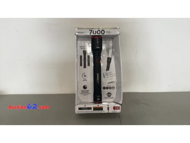 Lot 44-1980o - Infinity XT 7000 Lumens Rechargeable Flashlight Not Tested See All Photo's E-Commerce Return, A basic inspection has been given to this item...