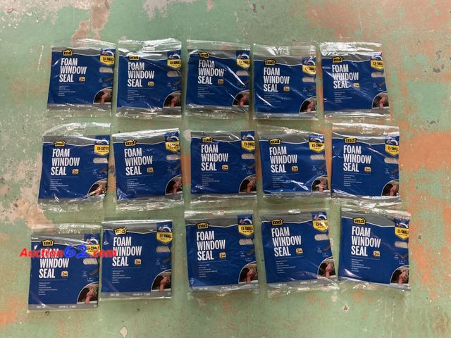 Lot 44-638g - Lot of (15) Total Retail $50- M-D Building Products M-D 02238 Foam Weathrstrip Gry Appears New, A basic inspection has been given to this it...