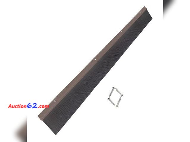 Lot 44-1638o - $81.05 Retail price - Garage Door Brush Seal 9 Pack – 30 Ft Total Length, 39" L x 2.5" W Brown Door Sweep Draft Stopper by Retsun, Heavy Dut...