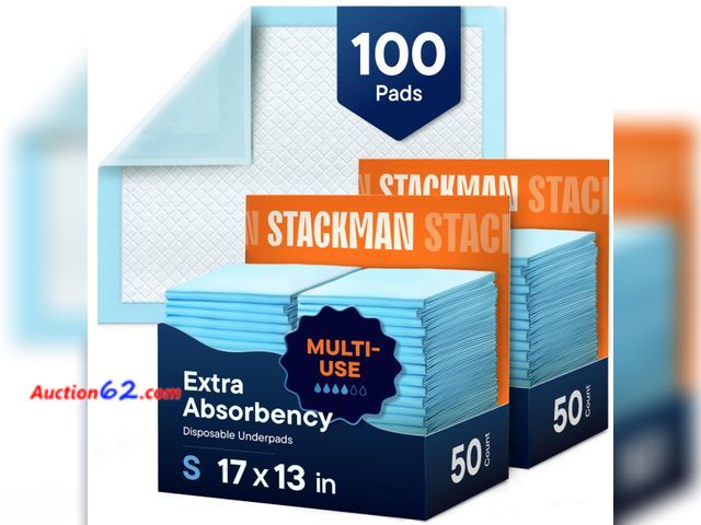 Lot 44-2750 - Disposable Changing Pads [100-Pack] Diaper Pad for Baby, Puppy &amp; Dog - Pee &amp; Wee Underpads - Chux Potty Training Liner - Changing Ta...