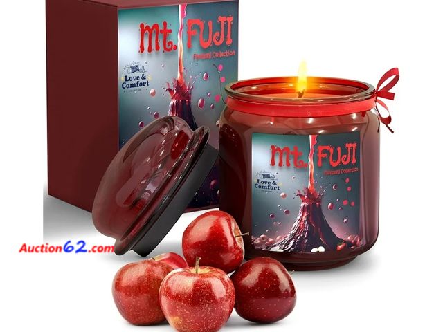 Lot 44-6729p - Love &amp; Comfort Collections Scented Candle - Jar Candle with Beautiful Graphic Design - Soy Wax 12 Oz Aroma Candle Appears New, A basic i...