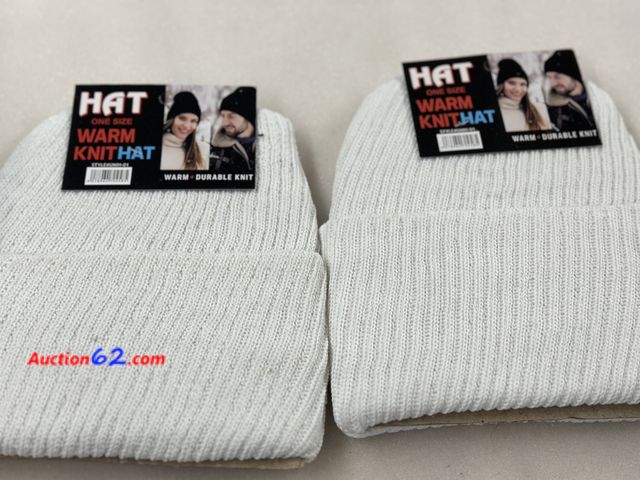 Lot 44-7504t - Lot of 2 knit sock hats with tags uni sex 1 size. NEW. See All Photo's Not Tested Never opened, Factory Sealed