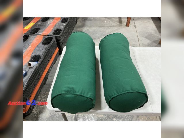 Lot 44-1150i - Bolster Pillows - Green, Set of 2 Appears New, A basic inspection has been given to this item. Sold AS-IS.
