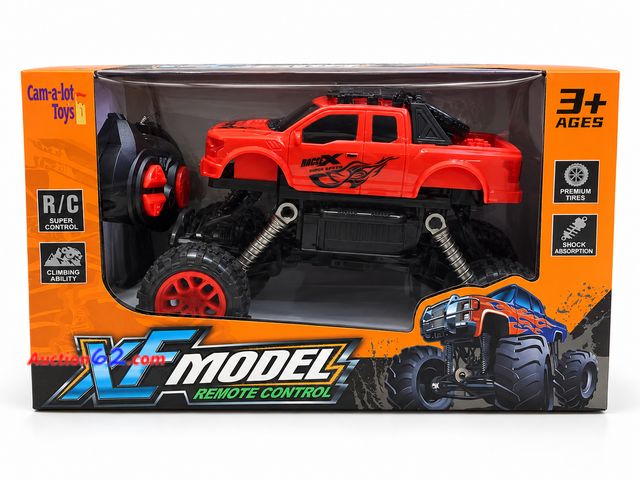Lot 44-6155m - RED XF Model Remote Control Rock Climber, Off Road Ready, ages 3+ 27MHz, Cam-A-Lot Toys. Appears New, A basic inspection has been given to t...