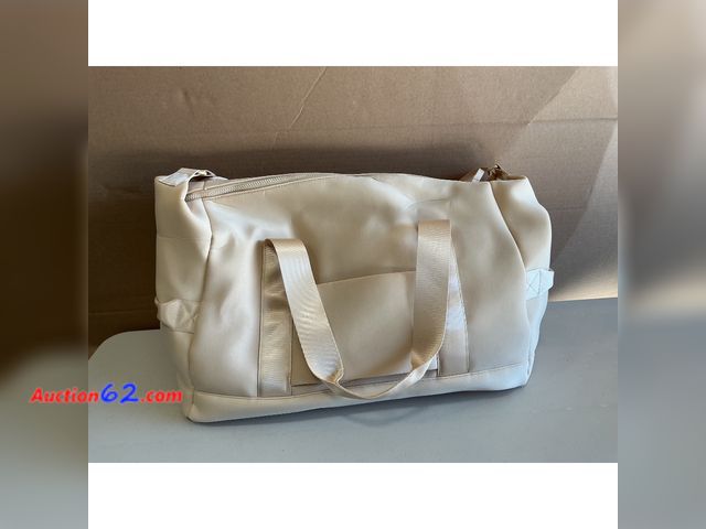 Lot 44-1518 - Faux Neoprene Weekender Bag - All in Motion™ Tan: Softside Carry-on Luggage Not Tested, Appears New, A basic inspection has been given to th...