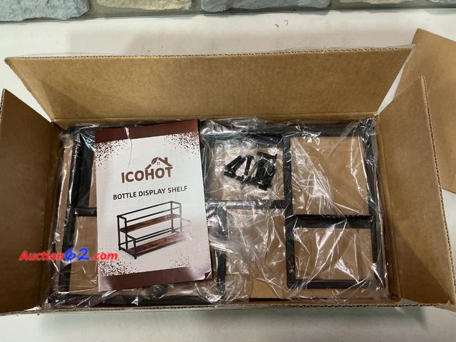 Lot 44-1839 - ICOHOT Bottle Display Shelf - 2 Tier, Sturdy and Durable, Multi-scenario Use See All Photo's Not Tested Appears New, A basic inspection has ...