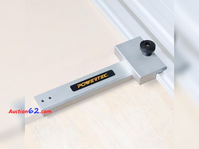 Lot 44-1911e - POWERTEC Track Saw Guide Rail Square, 90° Right Angle Guide Rail Protractor, Adjustable Square Guide Compatible with Festool,Makita,Milwauke...