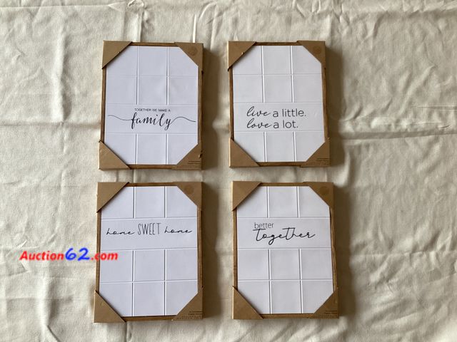 Lot 44-7862P - Lot of (4) wall art.  Appears New, A basic inspection has been given to this item. Sold AS-IS. See All Photo's