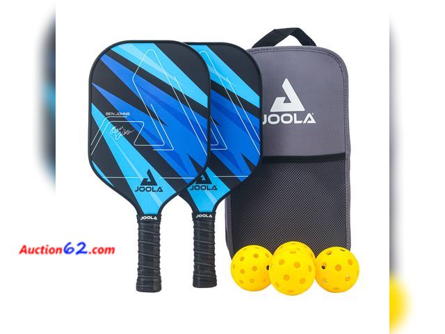 Lot 44-774o - $79 Retail price - JOOLA Ben Johns Pickleball Set - Made with Reinforced Fiberglass and Honeycomb Polypropylene - Includes 2 Paddles, 4 Ball...
