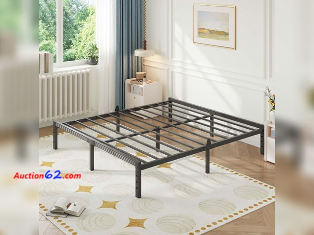 Lot 44-130a - ZIYOO 14 Inch King Metal Platform Bed Frame, Heavy Duty Mattress Foundation with Anti-Slip Design, Noise-Free, Easy Assembly, No Box Spring ...