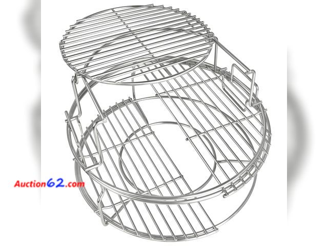 Lot 44-1133j - $82.99 Retail price - 5 Piece Expander Rack for Big Green Egg Medium Replacement Kit Grill Racks for Eggspander Conveggtor Basket 304 Stainl...
