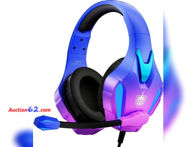 Lot 44-9006k - PHOINIKAS PS4 Gaming Headset for PC, PS5, Xbox Headset with 7.1 Stereo Sound, Over Ear Gaming Headphones for Switch, Mobile PS4 with Noise C...