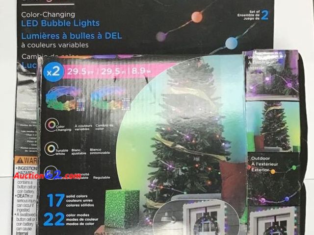 Lot 44-4003g - Two-Pack of Enbrighten Brand LED Color-Changing Bubble Lights - Tested/Working 1. Appears New, A basic inspection has been given to this ite...