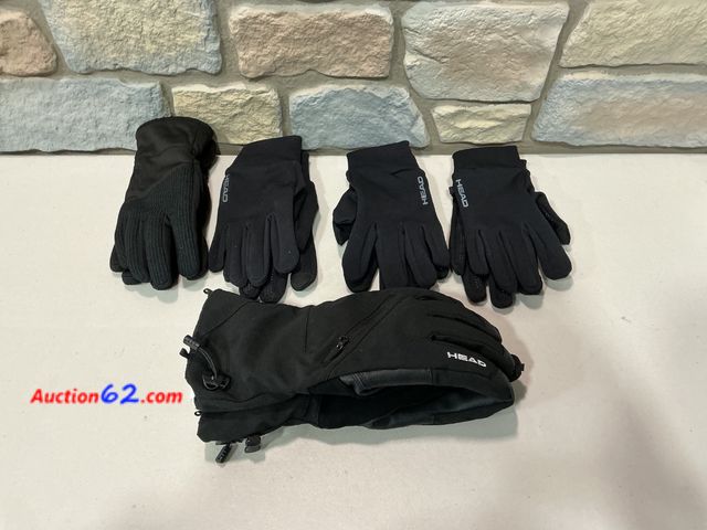 Lot 44-1546b - HEAD Gloves Lot - Ski Gloves, Black - Accessories all size large E-Commerce Return, A basic inspection has been given to this item. Sold AS-...