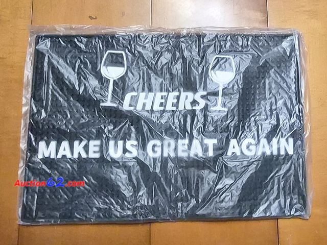Lot 44-3070q - "CHEERS Make Us Great Again" - Bar Mat - See Pictures Appears New, A basic inspection has been given to this item. Sold AS-IS.