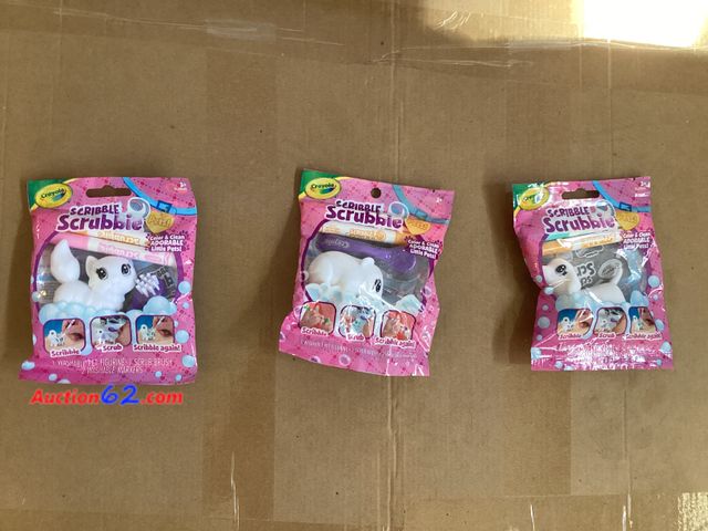 Lot 44-7724j - Lot of (3) Crayola Scribble Scrubbie pets.  Appears New, A basic inspection has been given to this item. Sold AS-IS. See All Photo's
