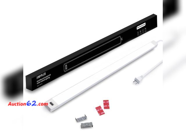 Lot 44-2790 - MYPLUS 24 Inch Under Cabinet Lights with Hand Wave, Under Counter Lighting 5000K Cold White,Dimmable,Plug and Play,LED Lights for Kitchen Ca...
