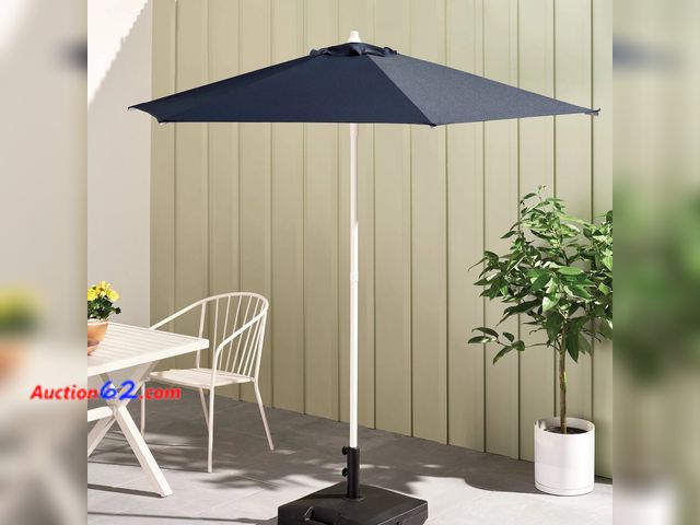 Lot 44-200 - 7.5' Round Outdoor Patio Umbrella Blue Lightning - Tempera See All Photo's Appears New, A basic inspection has been given to this item. Sold...