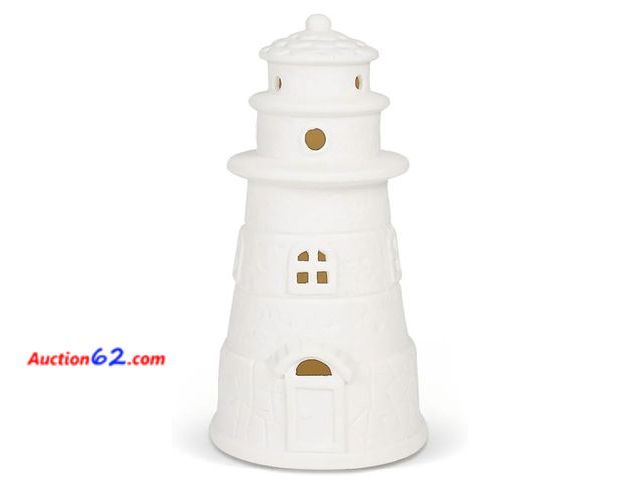 Lot 44-6826p - White Ceramic Lighthouse Statue Lamp Appears New, A basic inspection has been given to this item. Sold AS-IS.