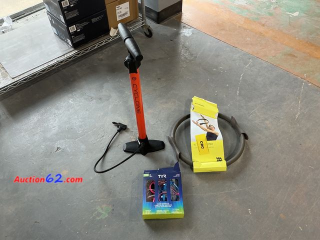 Lot 44-595j - Cyclone Bike Pump, CRC Swim Training Belt, TYR Swim Goggles
 See All Photo's E-Commerce Return, A basic inspection has been given to this it...