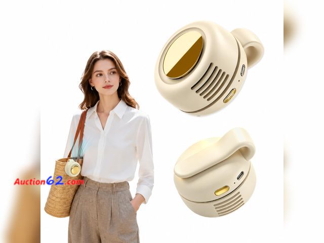 Lot 44-892m - LIDEEYA Portable Clip-on Fan Silent Bladeless Mini Fan Appears New, A basic inspection has been given to this item. Sold AS-IS. Not Tested S...