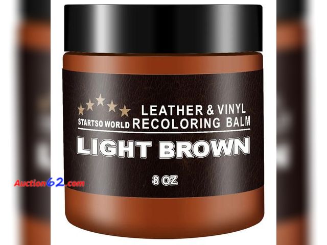 Lot 44-6572p - STARTSO WORLD Leather Recoloring Balm, Light Brown Leather Repair Kit for Furniture, Leather Dye, Leather Color Restorer for Couches, Leathe...