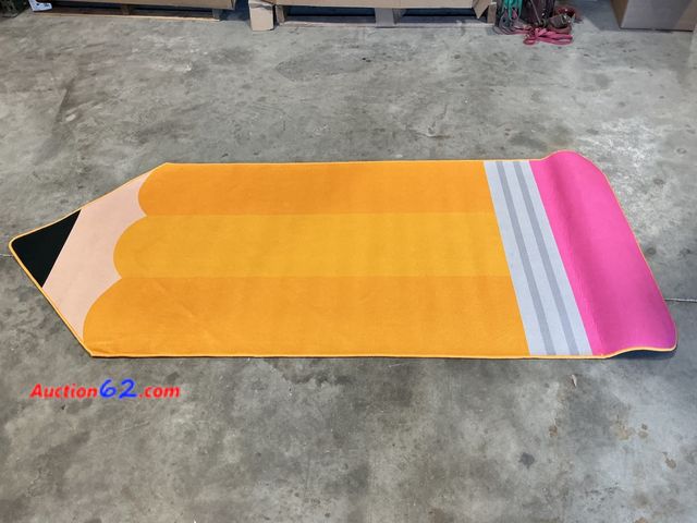 Lot 44-177m - Novelty Pencil Shaped Area Rug See All Photo's E-Commerce Return, A basic inspection has been given to this item. Sold AS-IS.