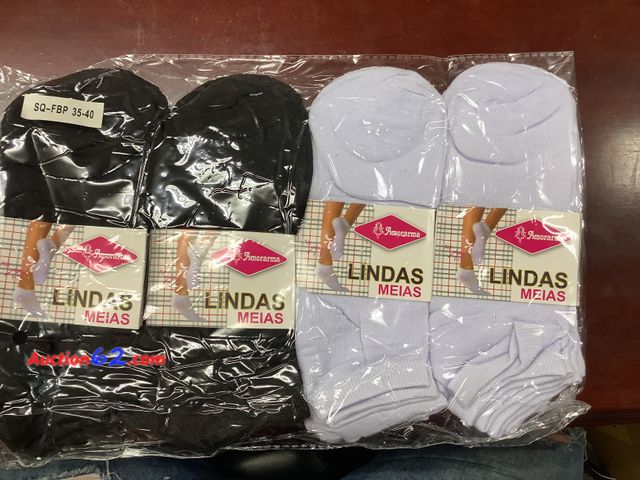 Lot 44-6109a - 12 pairs of amorarma no show sport socks. Euro size 35-40 uni sex. NEW. See All Photo's Not Tested Never opened, Factory Sealed