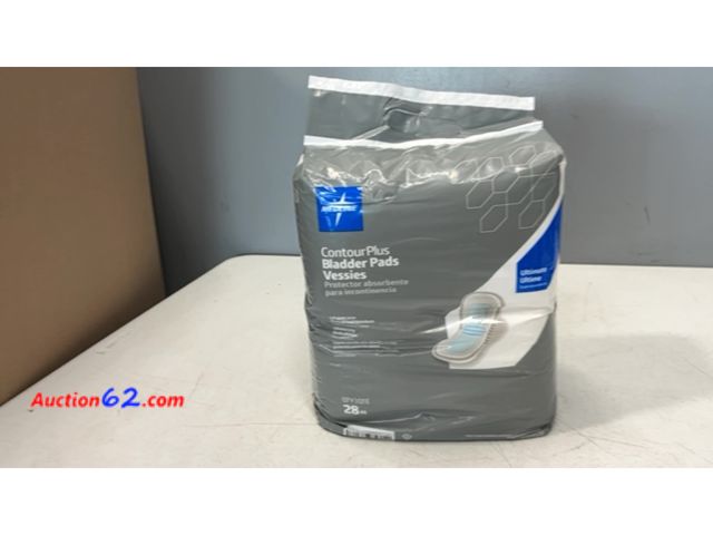 Lot 44-2646f - Medline Contour Plus Bladder Pads 28 Count Appears New, A basic inspection has been given to this item. Sold AS-IS. Not Tested See All Photo...
