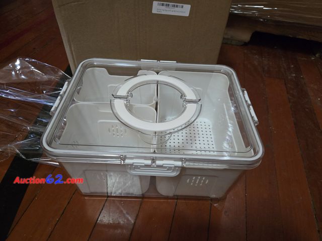 Lot 44-6552r - Kitchen Fridge Organizer Preservation of Fruits and Vegetables Classified Storage Bin Food Container Appears New, A basic inspection has bee...