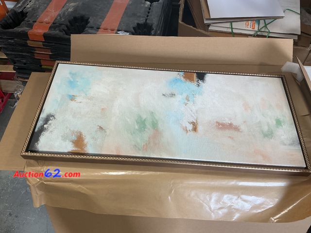 Lot 44-1150j - BSLV Gld Foggy Ice Forest Abstract Art 18x40-1 Appears New, A basic inspection has been given to this item. Sold AS-IS. Not Tested