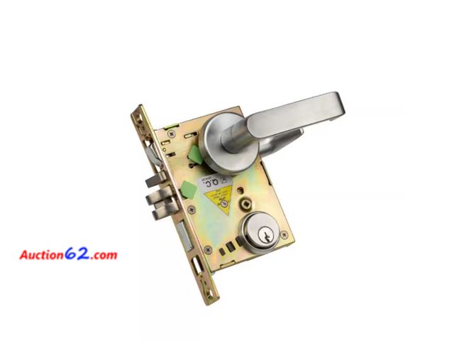 Lot 44-1132b - $168 Retail value- DXML Series Brushed Chrome Grade 1 Entry Mortise Lock Door Handle with Sectional Right-Handed Lever 1. Appears New, A bas...