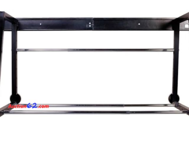Lot 44-89c - Retail value $205- Heavy Duty Adjustable Garage Wall Multi-Tire Rack Storage, Black- Missing Pieces ( see photos) Otherwise  Appears New
