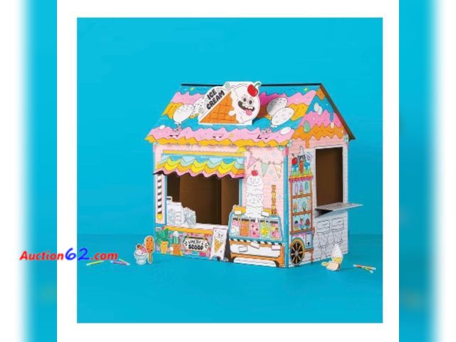 Lot 44-635i - MODO LLAMA Color-Your-Own Ice Cream Stand Fort Not Tested See All Photo's E-Commerce Return, A basic inspection has been given to this item....