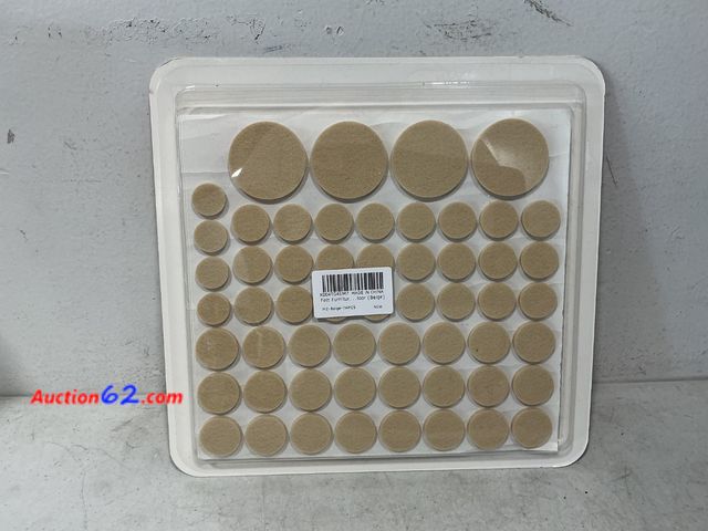 Lot 44-837e - Felt Furniture Pads 114 PCS, 7 Sizes, Felt Pads for Chair Legs, Suitable for Round and Square Chair Legs, to Prevent Scratches, Reduce Noise...