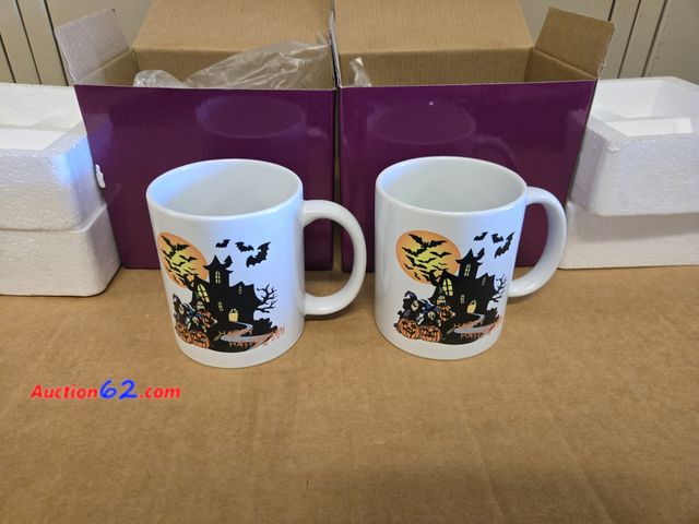 Lot 44-6929g - Lot of 2 LDSINC Halloween Coffee Mug, 325ML Appears New, A basic inspection has been given to this item. Sold AS-IS.
