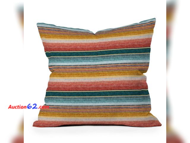 Lot 44-4070b - Lot of (2) Little Arrow Design Co. Serape Southwest Outdoor Throw Pillow - Deny Designs Appears New, A basic inspection has been given to th...