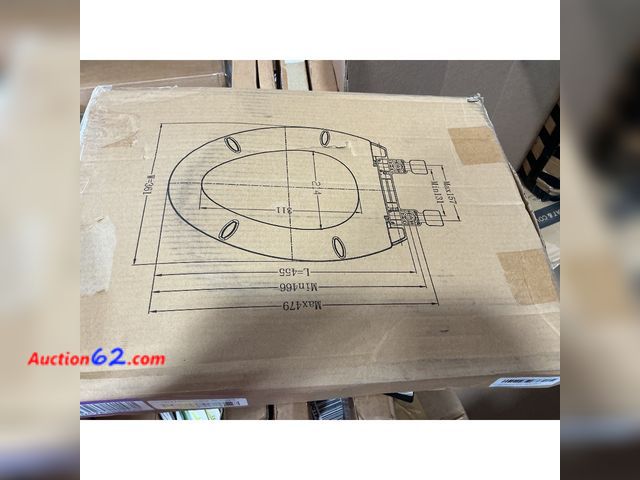 Lot 44-4092w - JINGZE Elongated Toilet Seat Slow Close, Quiet Toilet Seat Cover with Never Loosen Durable Toilet Seat Lid Easy to Install &amp; Clean, Poly...