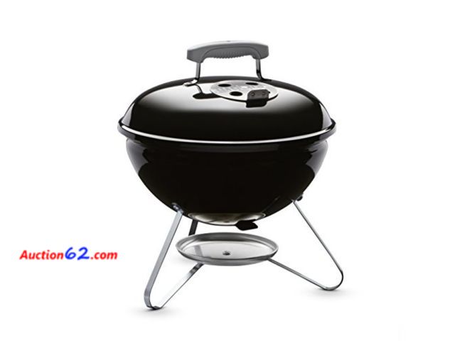 Lot 44-906f - Weber Smokey Joe Portable Charcoal Grill for Outdoor Cooking and Travel, 14-Inch, Black Not Tested Appears New, A basic inspection has been ...