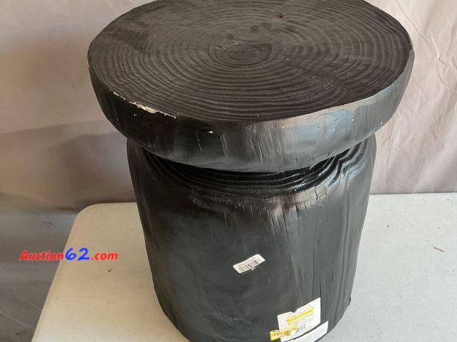 Lot 44-276M - Threshold Black Wooden Stump Patio Side Table See All Photo's E-Commerce Return, A basic inspection has been given to this item. Sold AS-IS.