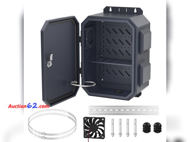 Lot 44-1853 - $129.99 Retail price - Joinfworld Outdoor Electrical Box Metal Waterproof Electrical Junction Box IP65 Vented Enclosure Weatherproof with Co...