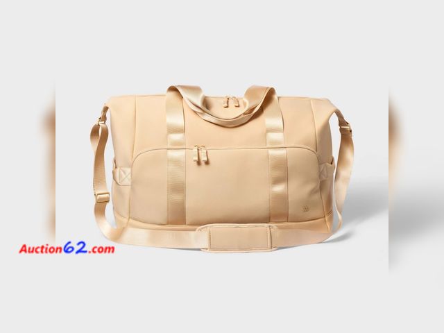 Lot 44-110m - Faux Neoprene Weekender Bag - All in Motion™ Tan: Softside Carry-on Luggage See All Photo's Appears New, A basic inspection has been given t...
