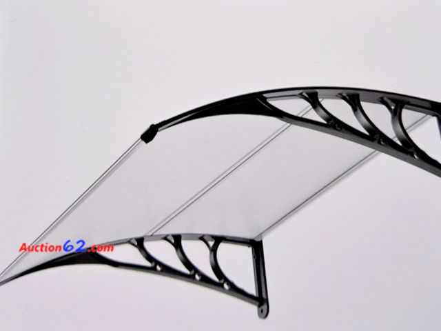 Lot 44-7239e - 40"×40" window and door awning exterior, UV/rain/snow/sunlight protection sheet, UPF 50+ polycarbonate overhang canopy, house overdoor awnin...
