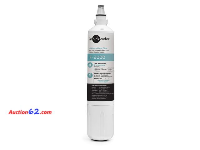 Lot 44-1942e - $80.99 Retail price - INSINKERATOR F-2000 Under Sink Water Filter Replacement Cartridge for Water Filtration System, VOCs and Lead Filter, 1...