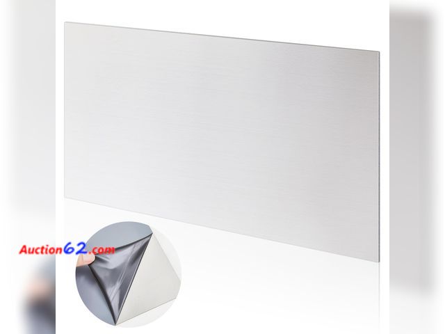 Lot 44-1715e - Otoolling 1 Pcs 430 Stainless Steel Sheet Metal 36 x 24 Inches 24GA Metal Plates Panel #4 Brushed Finish Magnetic Mount Board Wall Food Truc...