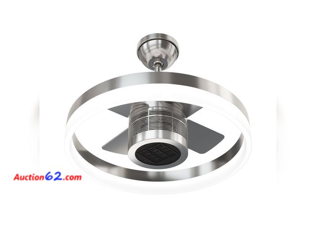 Lot 44-20i - $449.99 Retail price - SkyX 2250-BN SkyFan and Turbo Heater 4 Blade 24in Plug and Play LED Fandelier with Heater Not Tested See All Photo's ...