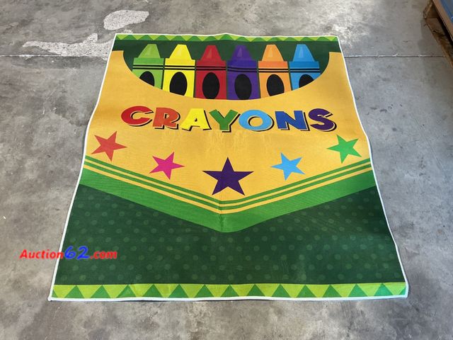 Lot 44-171m - Crayola Crayon Box Area Rug - Kids Playroom Decor See All Photo's Appears New, A basic inspection has been given to this item. Sold AS-IS.