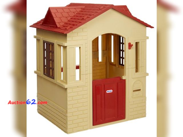 Lot 44-1715m - $139 Retail price - Little Tikes Cape Cottage Playhouse with Working Door, Windows, and Shutters - Tan, Toddlers Ages 2+ Years See All Photo...